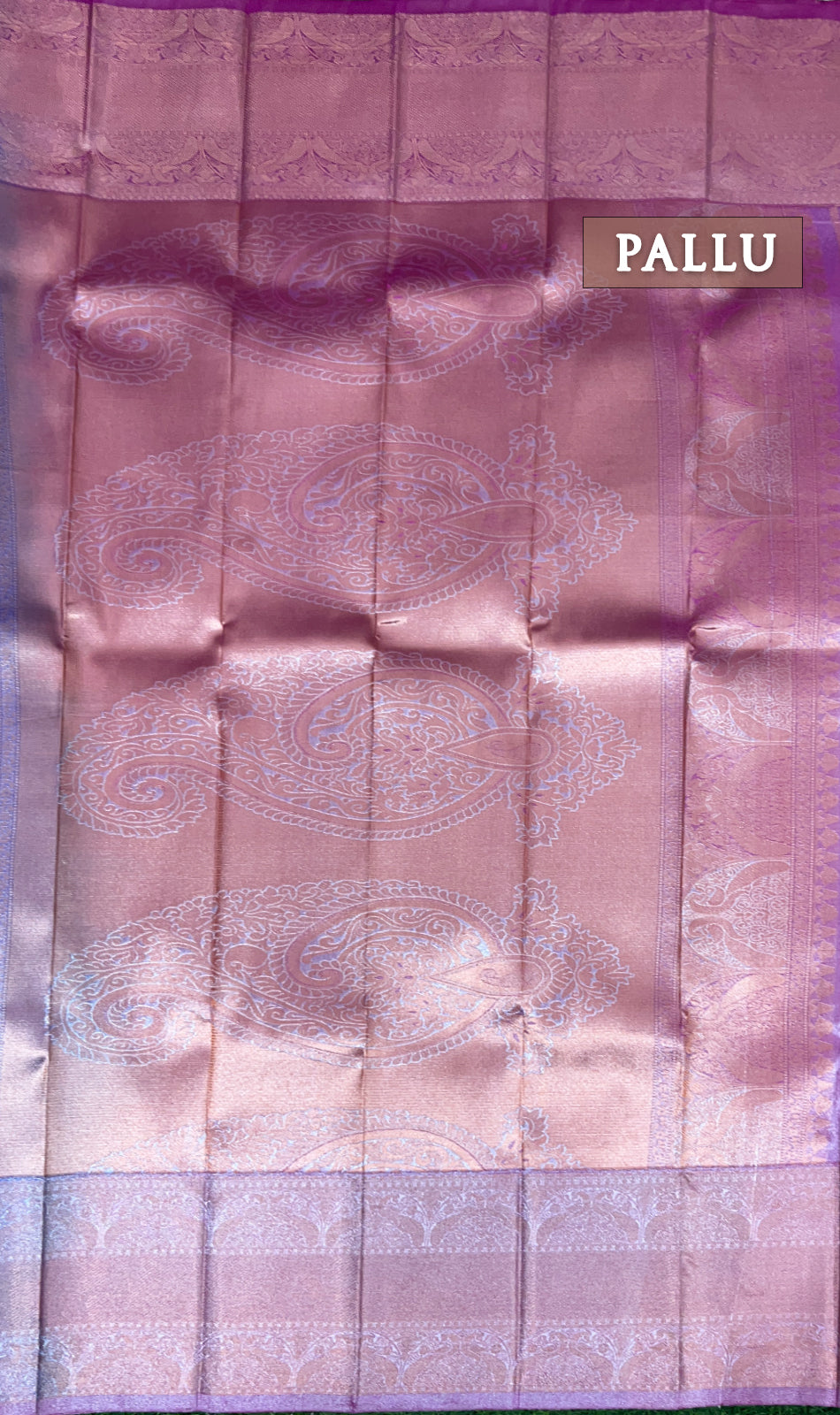 Blue tissue silk saree