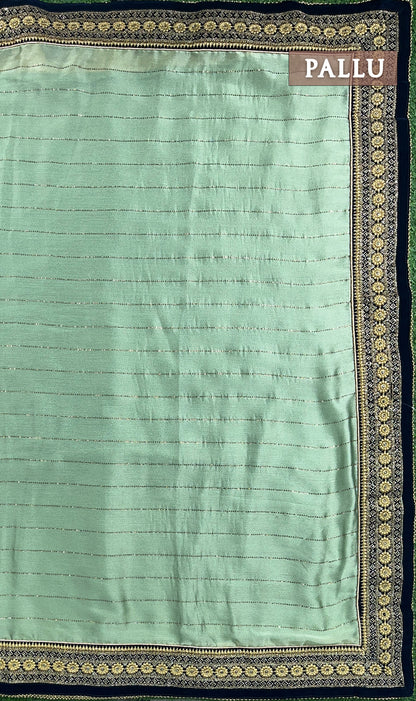 Pista green georgette saree