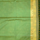 Green and sandal chanderi silk cotton saree
