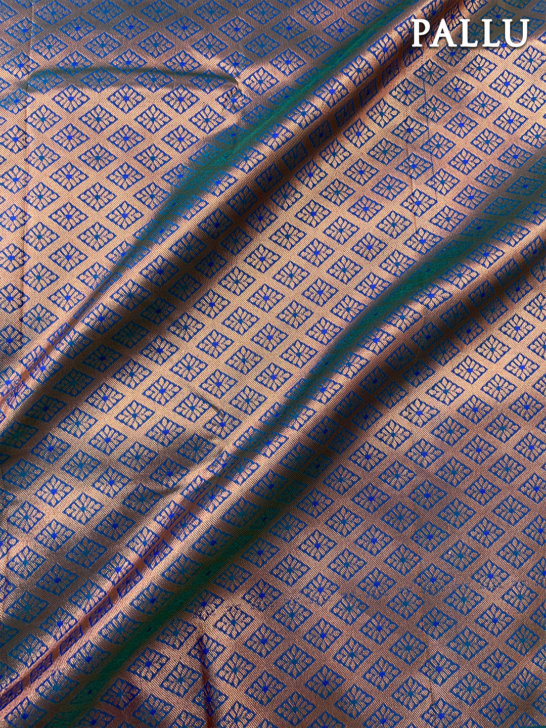 Royal blue kanchipuram soft silk saree