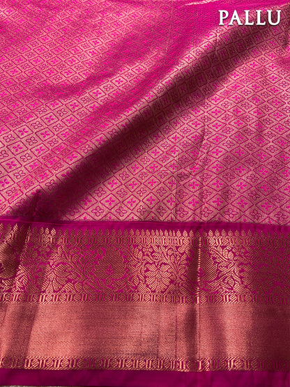 Blue kanchipuram silk saree