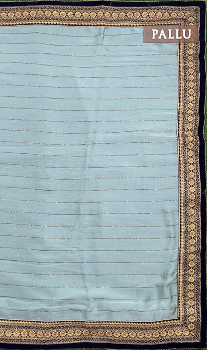 Lily blue georgette saree