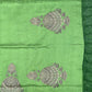 Green raw silk saree